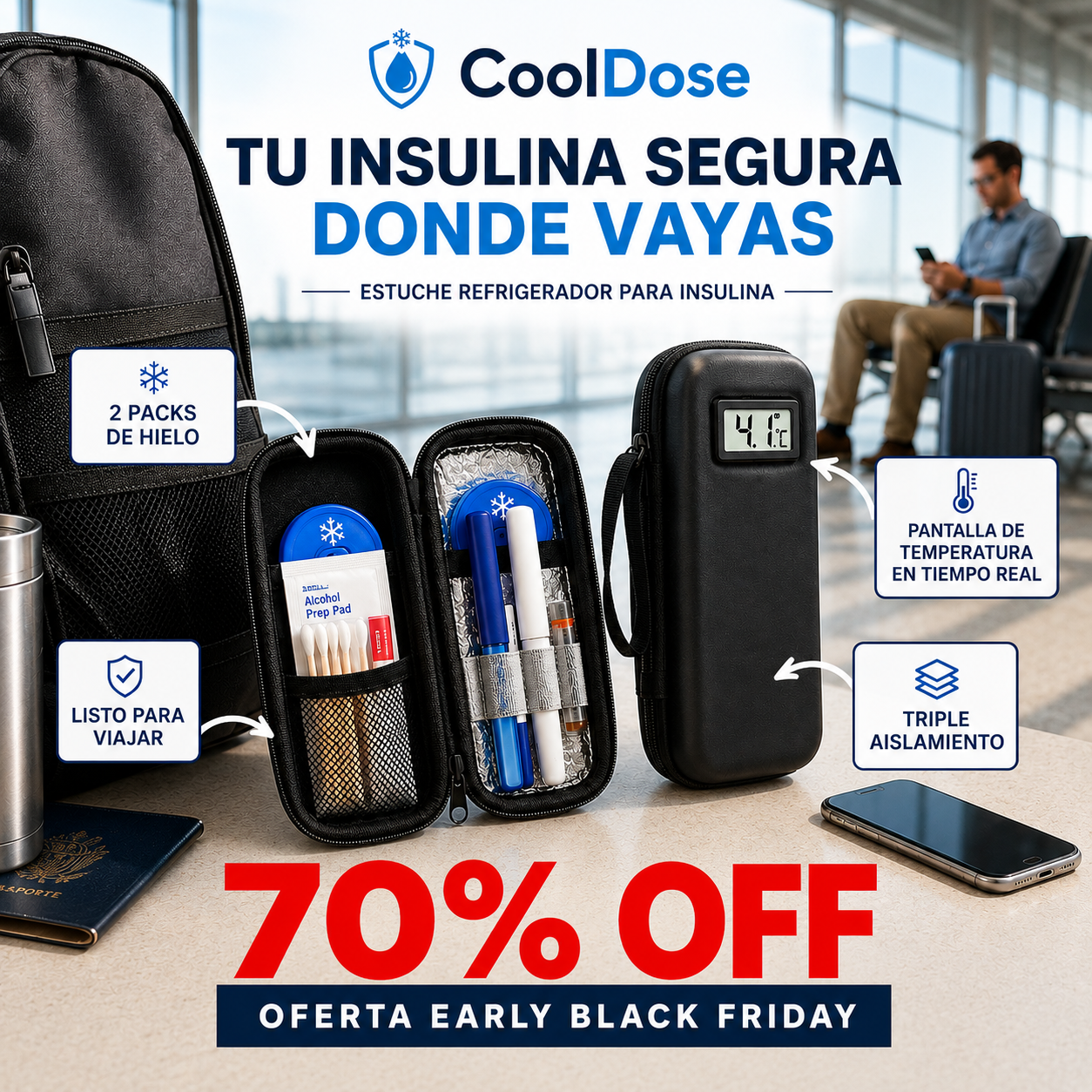 Bolsa isotérmica para insulina